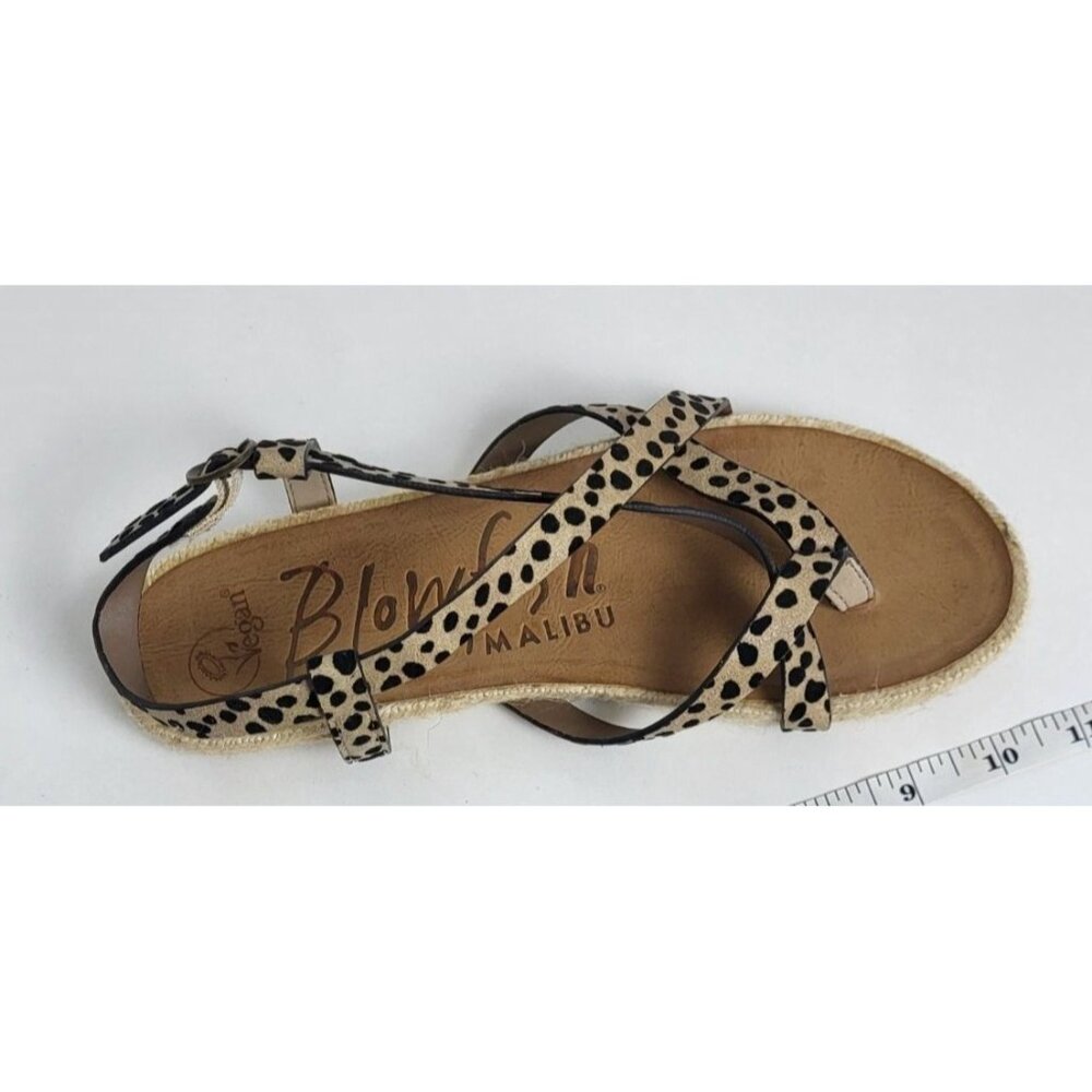 Blowfish Malibu Leopard Print Granola Rope Strappy Sandals Womens Size 8 - Picture 6 of 9